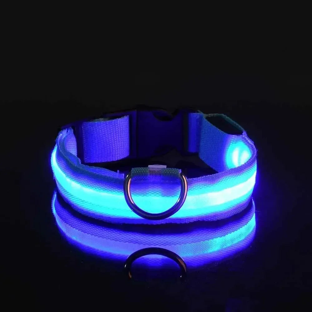 Light up LED Pet Dog Collar Safety Night Walking Flashing Glow in the Dark LED Pet Dog Battery Collar Small Medium Large Dog