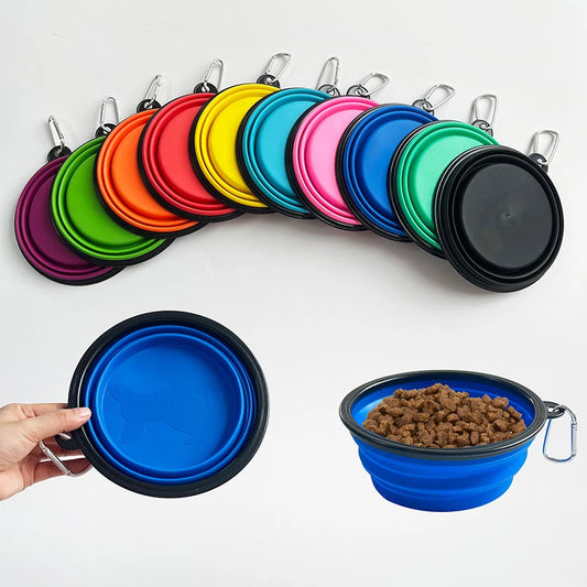 Pet Dog Bowl Collapsible Dog Water Bottle Portable Dogs Food Container Puppy Feeder Outdoor Travel Camping Dog Accessories