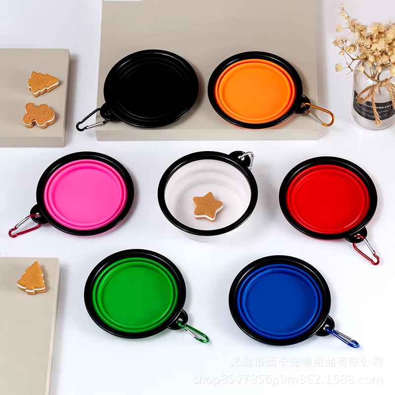 Pet Dog Bowl Collapsible Dog Water Bottle Portable Dogs Food Container Puppy Feeder Outdoor Travel Camping Dog Accessories