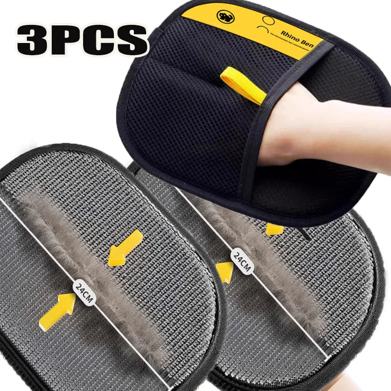 Revolutionary Pet Hair Cleaning Gloves - Double-Sided Beauty Tool for Effortless Pet Care!